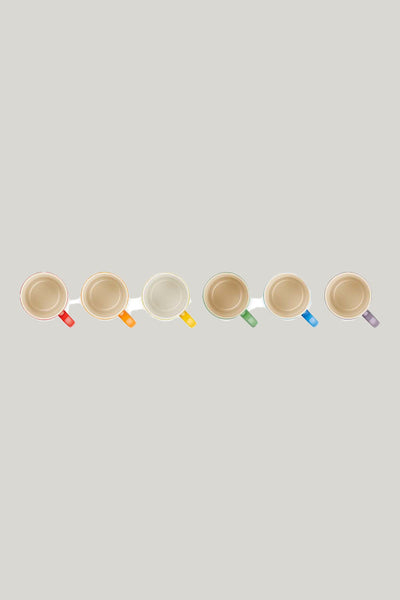 Stoneware Rainbow Set Of 6 Mugs 100ml - Rainbow - image 3
