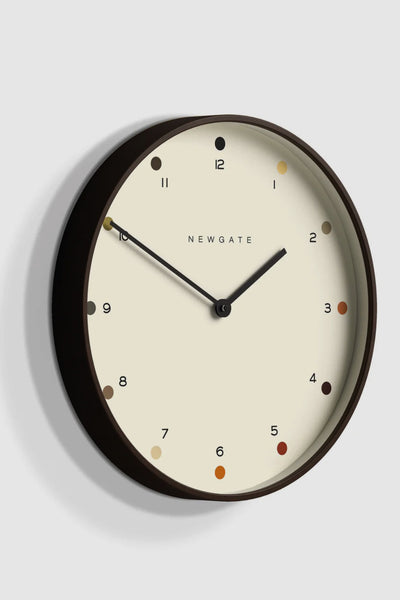 Mr Clarke Clock - Dark Wood Dot Dial - Brown - image 2