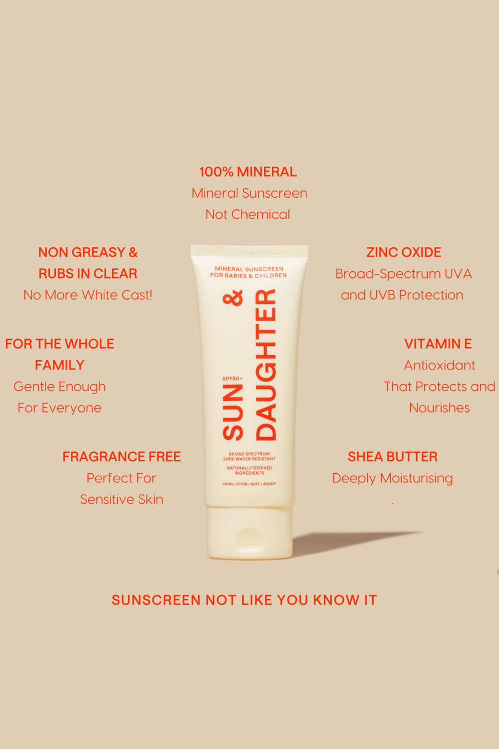 Mineral Sunscreen 100ml For Babies And Children Spf50+ - NO COLOUR - image 4