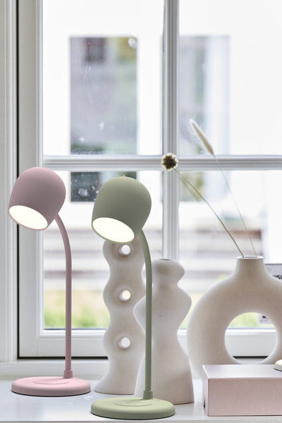 Ellie Smart Lamp With Bluetooth Speaker & Qi Wireless Charger - Dusty Olive - Green - image 3