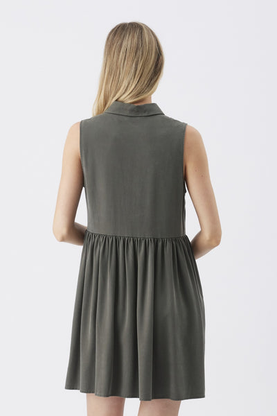 Chloe Tencel Dress - Olive - image 4