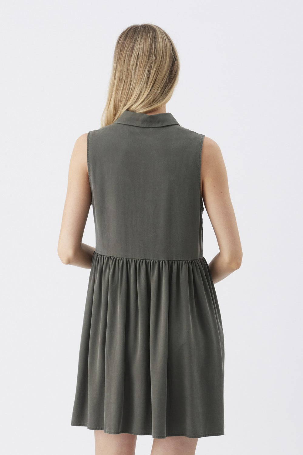 Chloe Tencel Dress - Olive - image 4
