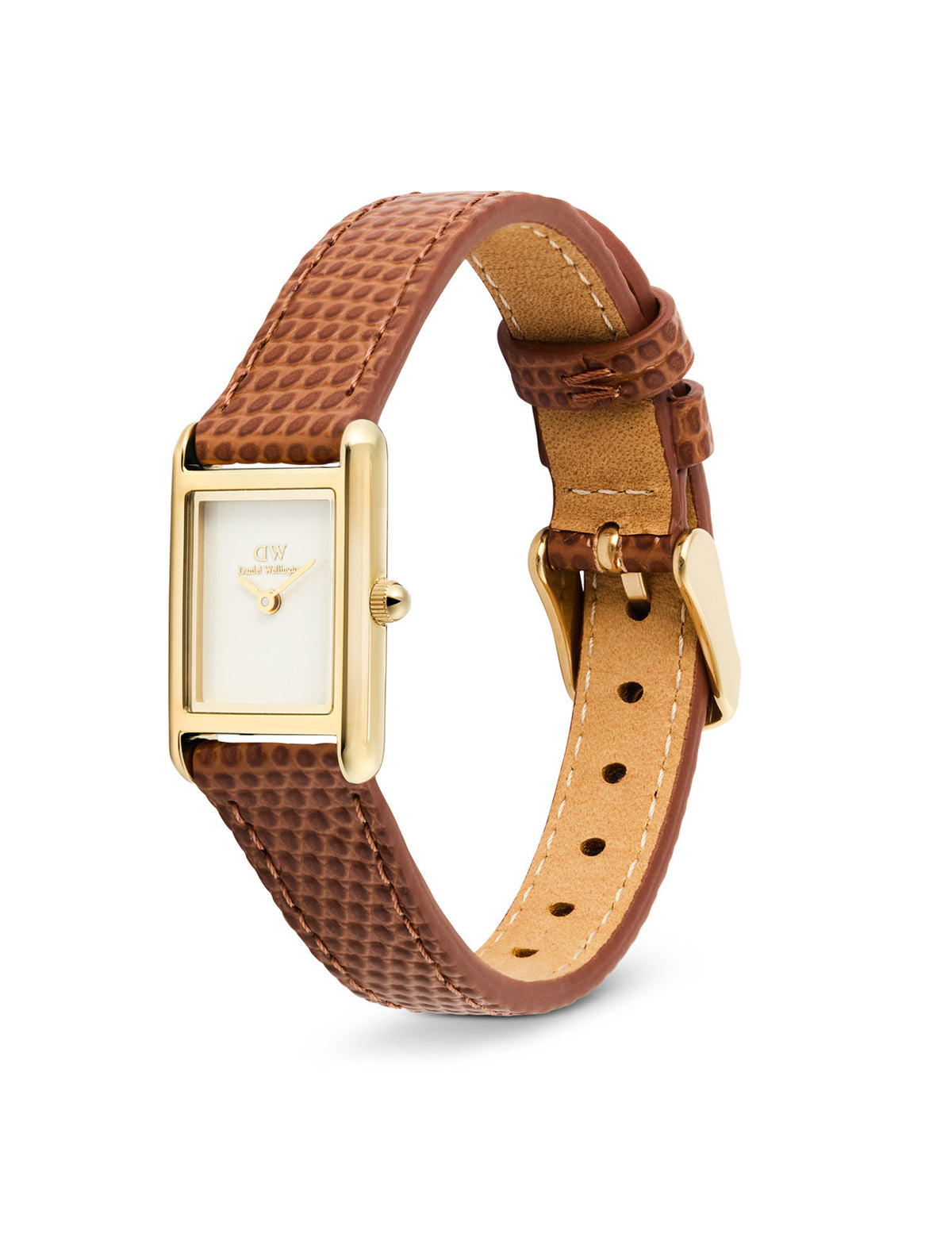 Bound Mini Brown Leather & Gold Watch - Gold - image 3