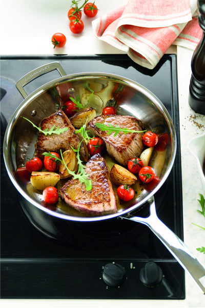 3ply Stainless Steel Uncoated Frying Pan 28cm - Stainless Steel - image 3