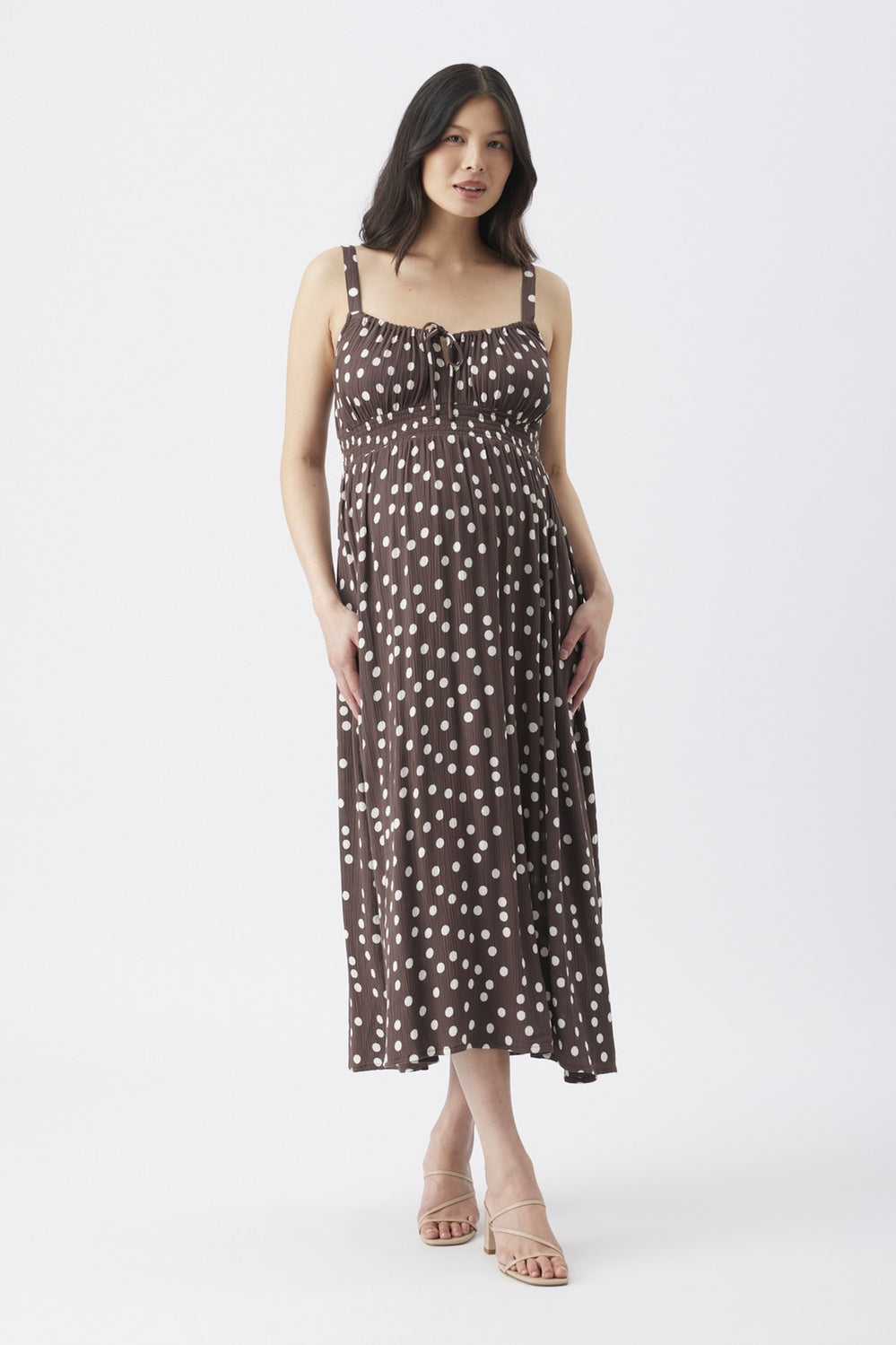 Juliette Spot Dress - Brown - image 1