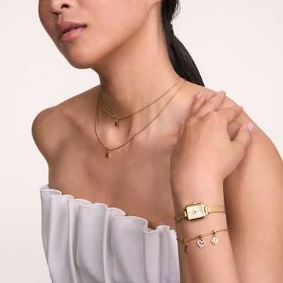 Quadro Mini Evergold Champagne Watch - Gold - image 3