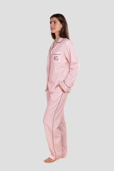Susanna Cotton Long Pj Set - Pink - image 3