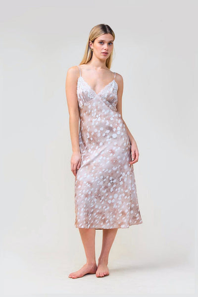 Melody Brown Spot Nightie - Brown - image 1