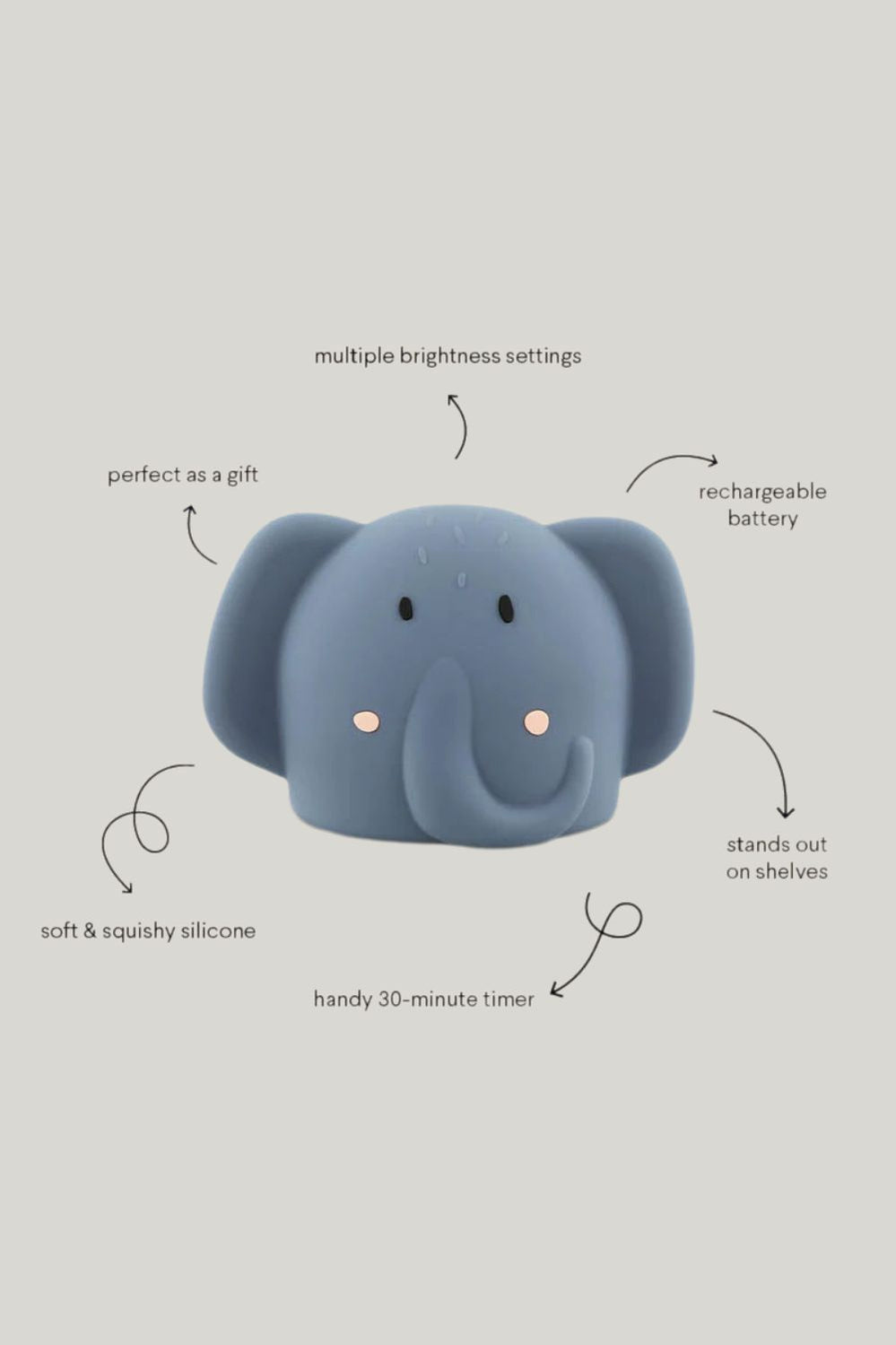 Night Light - Mrs Elephant - Blue - image 4