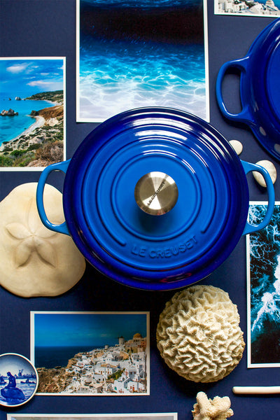 Signature Cast Iron Round Casserole 26cm - Azure Blue - image 3