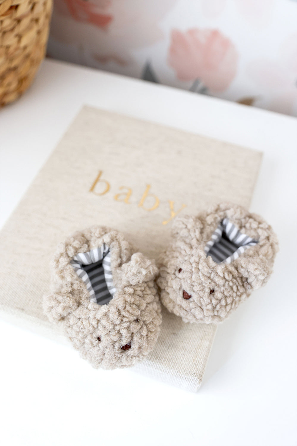 Baby Bear Booties - Oatmeal - image 2