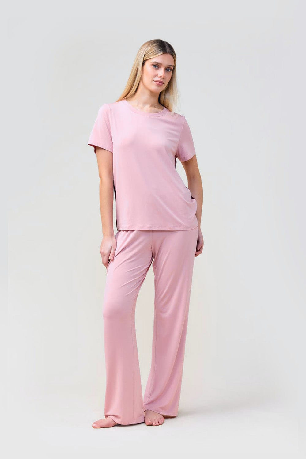Bronte Bamboo Tshirt With Stripe - Pink - image 2