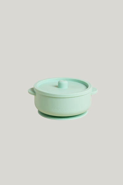 Fun Firsts Stainless Steel Bowl With Silicone Sleeve And Lid - Mint - image 1