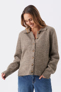 Brodie Collared Maternity Cardigan - Light Brown - image 1