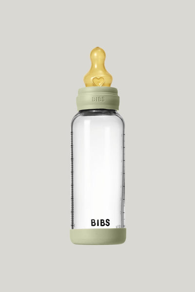 Glass Baby Bottle 240ml Latex - Sage - Sage - image 2