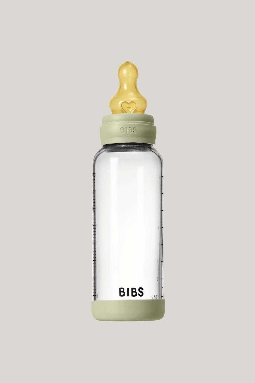 Glass Baby Bottle 240ml Latex - Sage - Sage - image 2