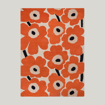 Unikko Orange Red Rug 240x170cm - Tangerine - image 1