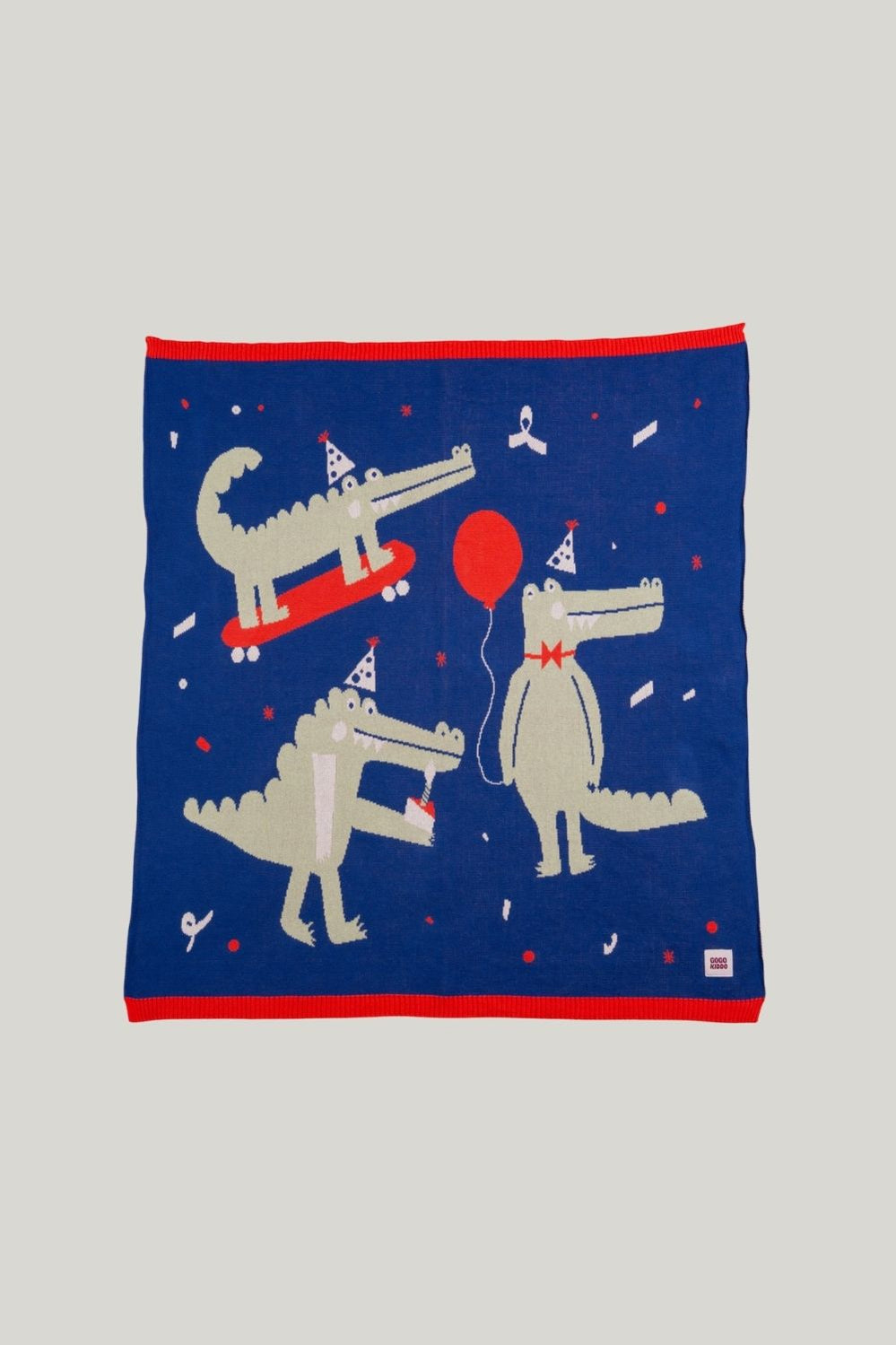 Cosy Baby Blanket - Crocodile Party - Green - image 1