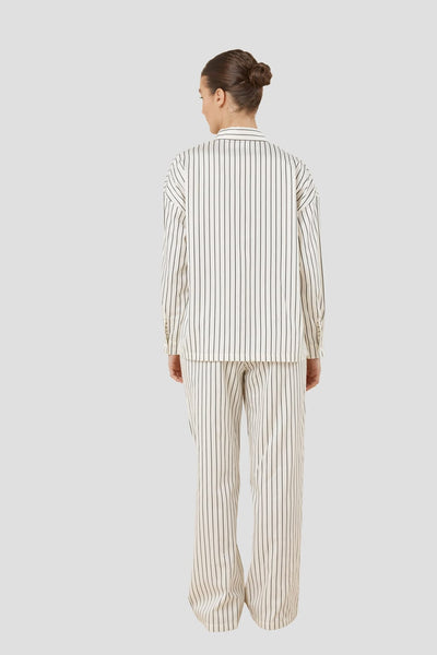 Willow Cotton Stripe Pj Set - Ivory - image 4