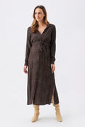 Helena Shirt Maternity Dress - Brown - image 1