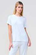 Bronte Bamboo Tshirt With Stripe - Ecru - image 1