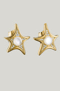Ear Studs Starfish In Gold - Gold - image 1