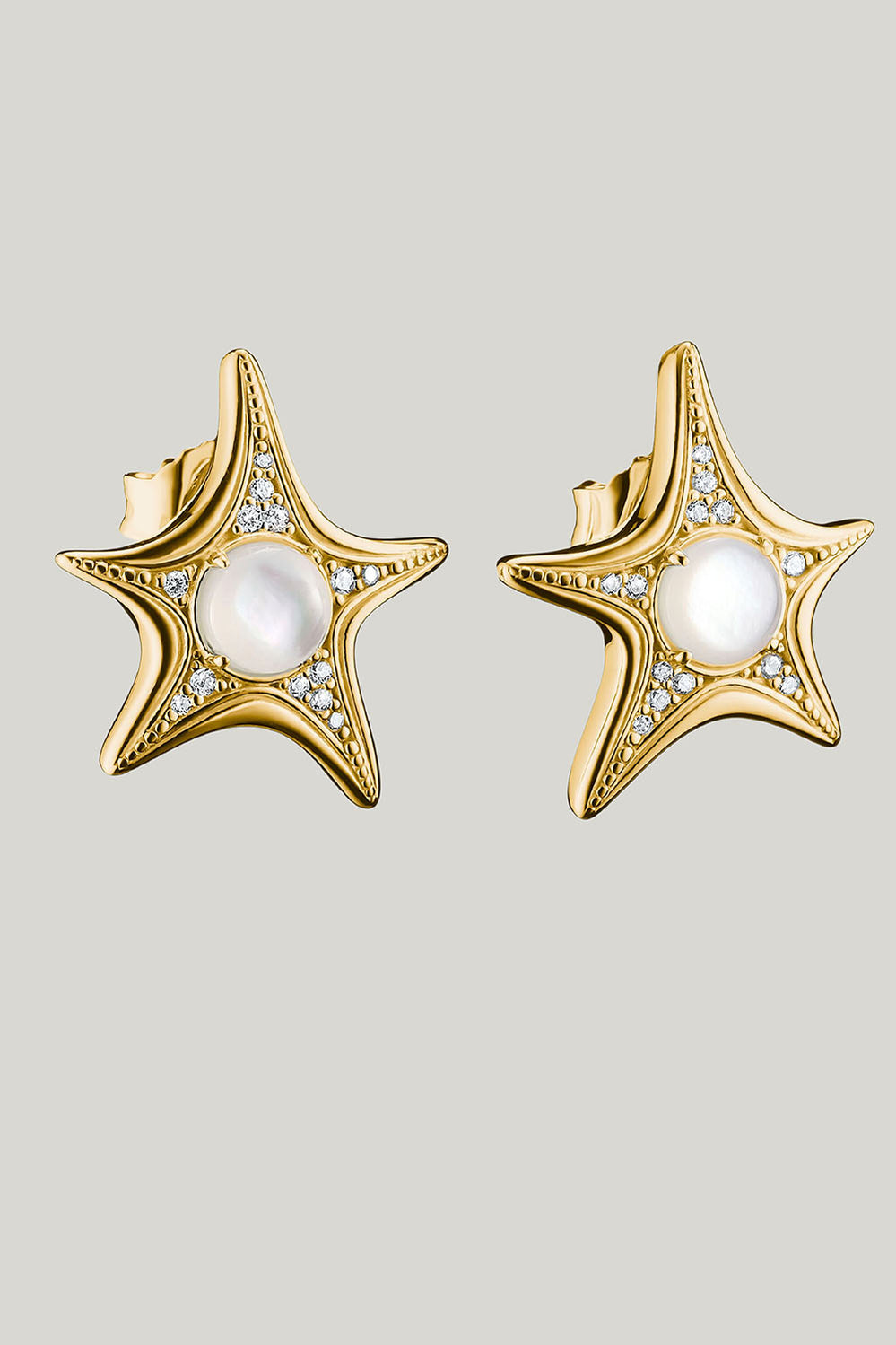 Ear Studs Starfish In Gold - Gold - image 1