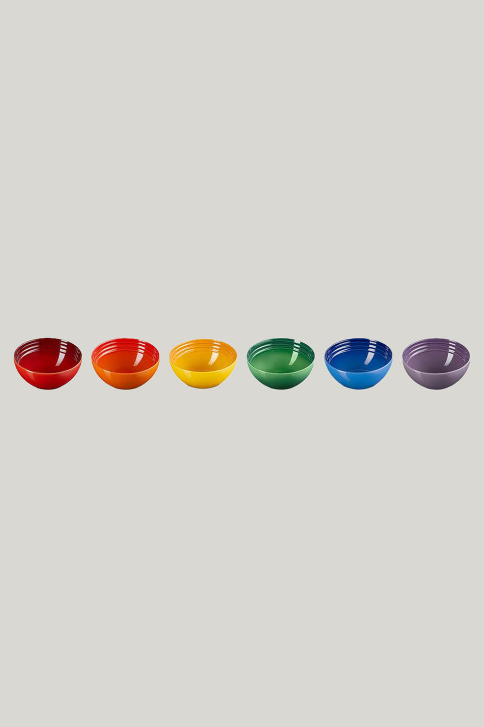 Stoneware Rainbow Set Of 6 Snack Bowls - Rainbow - image 4