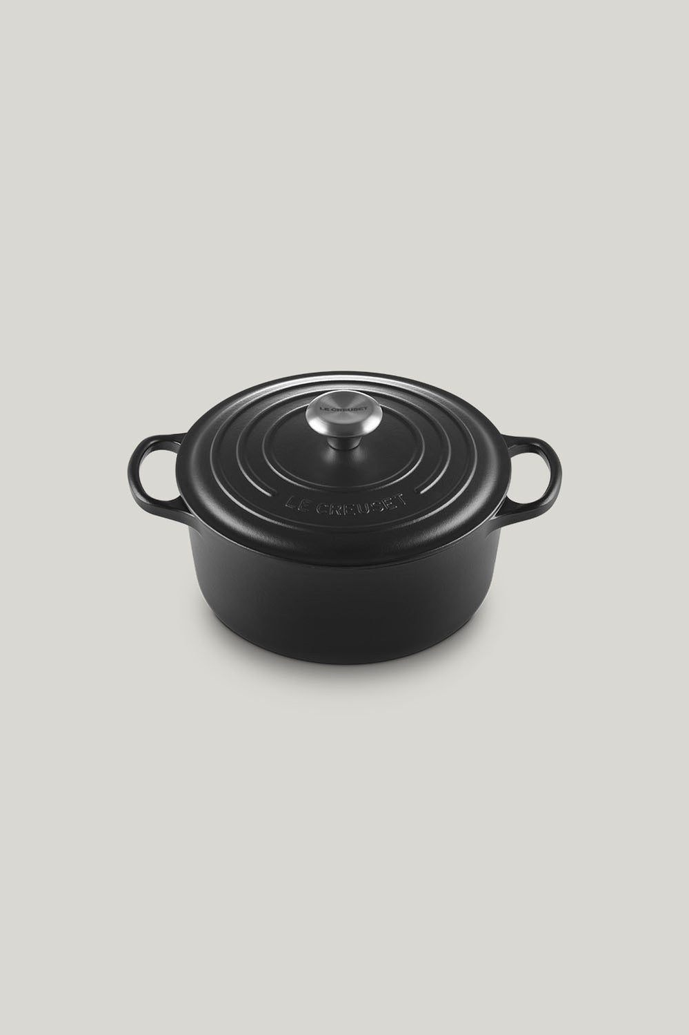 Signature Cast Iron Round Casserole 24cm - Matte Black - image 1