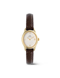 Ophelia Mini Brown Leather & Gold Watch - Gold - image 1