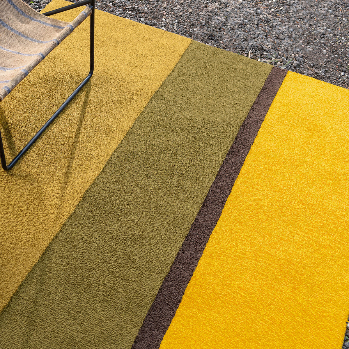 Habitat Festival Stripe Yellow Outdoor Rug 200x140cm - Bright Yellow - image 3
