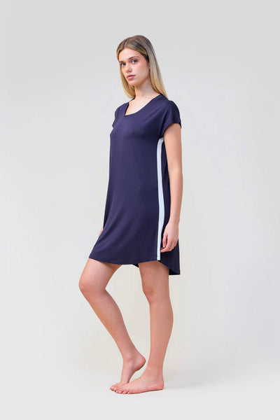 Ashley Bamboo Sleep Tee - Navy - image 2