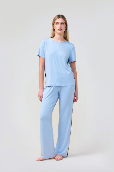 Bronte Bamboo Tshirt With Stripe - Blue - image 2