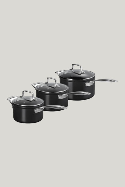 Non Stick Ceramic 3 Piece Saucepan Set - NO COLOUR - image 1
