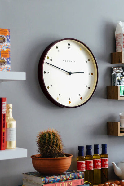 Mr Clarke Clock - Dark Wood Dot Dial - Brown - image 3
