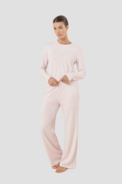 Ellie Lightweight Velour Cable Knit Set - Pink - image 2