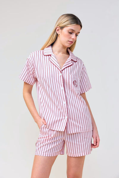Poppy Stripe Short Pj Set - Pink - image 2