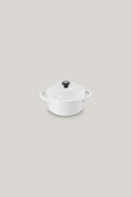 Stoneware Mini Cocotte 10cm - White - image 1