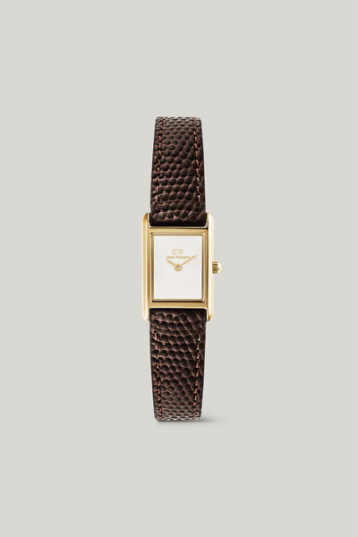 Bound Mini Brown Leather & Gold Watch - Gold - image 1