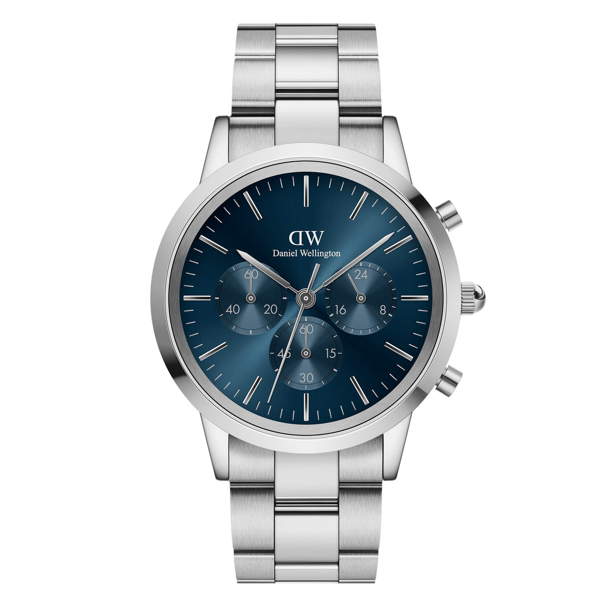 Iconic Chronograph 42 Link Silver Arctic Sunray Watch - Silver - image 1