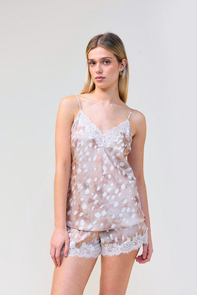 Fawn Brown Spot Cami And Short - Brown - image 4