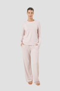 Ellie Lightweight Velour Cable Knit Set - Pink - image 1