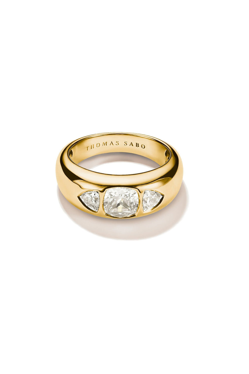Bold Ring With Stones In Gold - Gold - image 2