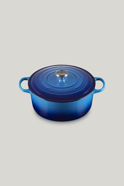 Signature Cast Iron Round Casserole 28cm - Azure Blue - image 1