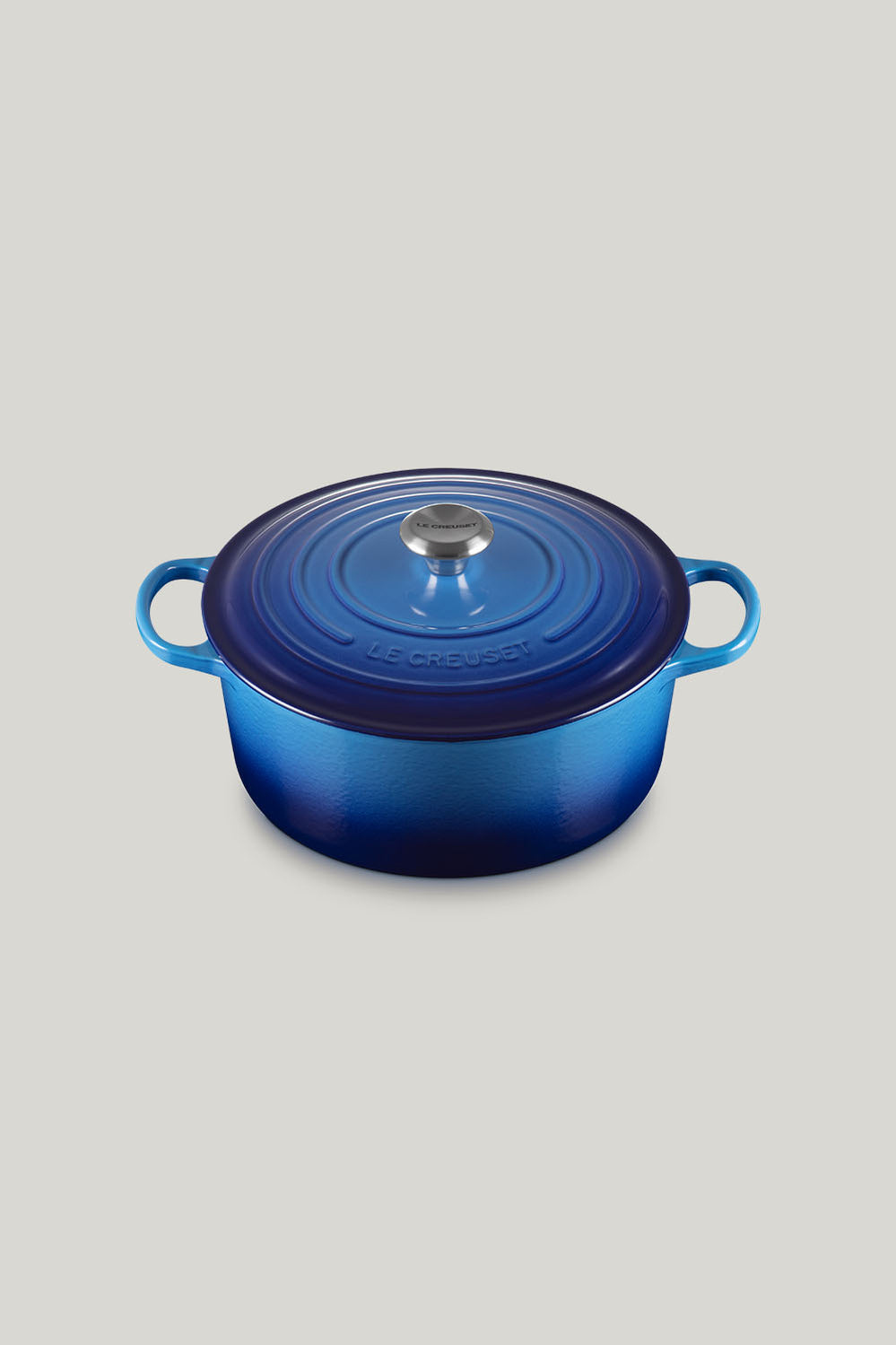 Signature Cast Iron Round Casserole 28cm - Azure Blue - image 1