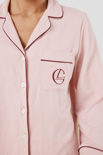 Isabella Brushed Cotton Pj Set - Pink - image 4