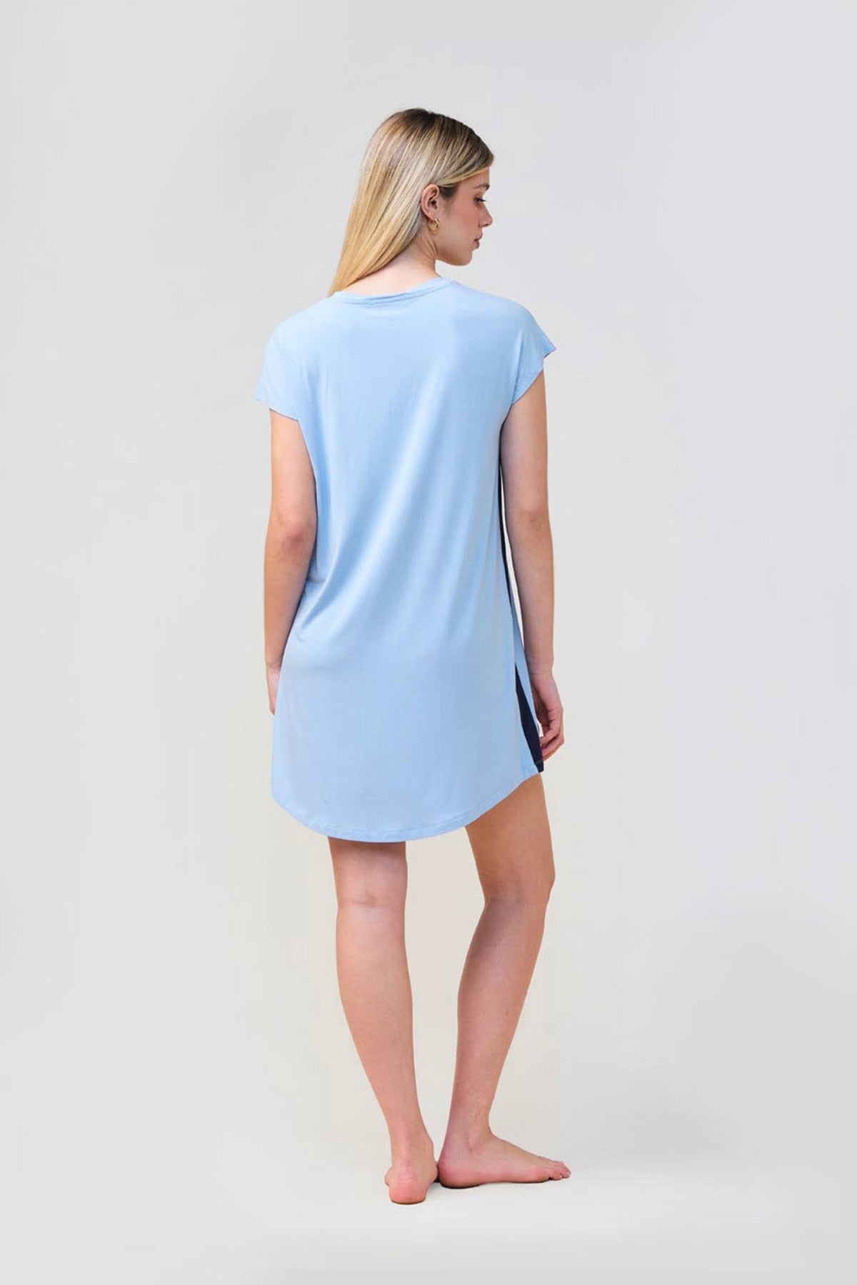 Ashley Bamboo Sleep Tee - Blue - image 3