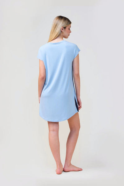 Ashley Bamboo Sleep Tee - Blue - image 3