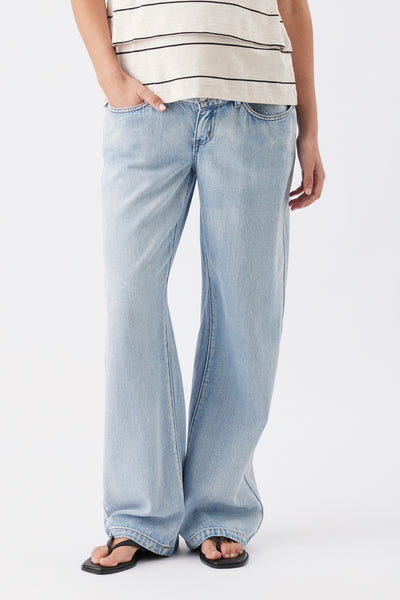 Billie Elastic Waist Maternity Jean - Light Blue - image 2