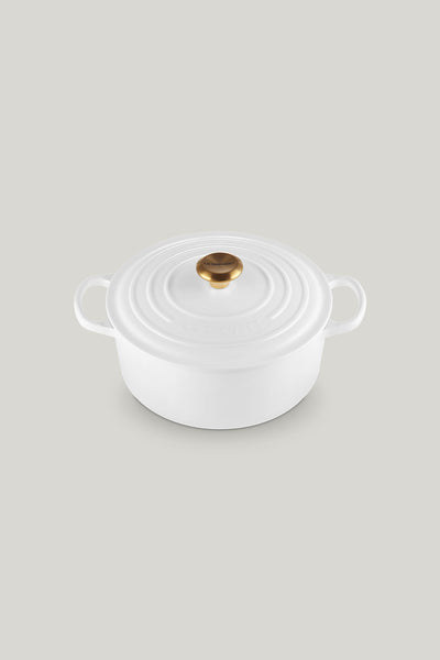Signature Cast Iron Round Casserole 26cm - White - image 1